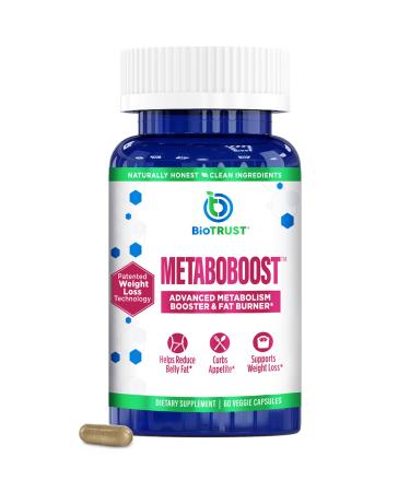 BioTrust MetaboBoost Weight Loss Supplement Appetite Suppressant | Calorie Fat Burner | Metabolism Booster Clinically-Studied Diet Pills with Berberine for Holistic WeightLoss Support- 60 Capsules