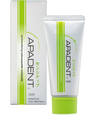 APADENT sensitive remineralizing nano hydroxyapatite toothpaste - |60 g |Anti-sensitivity type |Yuzu-Mint taste (Yuzu Japanese Citrus fruit) - Buy Online on GoSupps.com