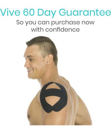 Vive Kinesiology Tape (105 Feet) - Therapeutic Support Tape for Muscle and Joint Recovery - Waterproof Sports Tape - Black 2 x 105 - Buy Online on GoSupps.com