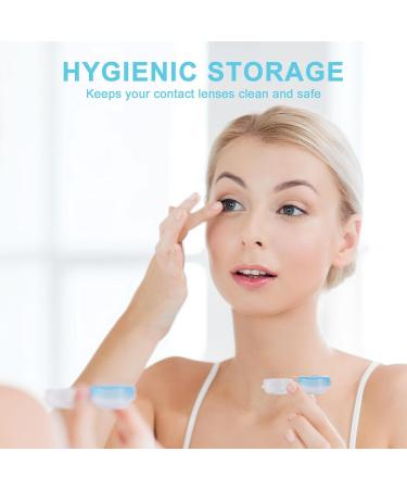 50 Pack Contact Lens Cases - Cute Leak-proof & Bulk Transparent Contact Cases in 5 Colors for Home & Travel - Buy Online on GoSupps.com