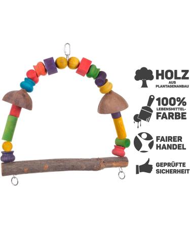 HappyBird Parrot Swing | New Riccos Coco Swing Large 40.5x10x38cm for Ultimate Bird Fun International Shipping Available - Buy Online on GoSupps.com
