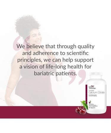Bariatric Advantage Calcium Citrate Chewable 500 mg - for Bariatric Surgery Patients - High-Potency, Easy-Digest Tablets - Calcium Citrate - Bone Strength Supplements* - 90 Count - Wild Cherry Wild Cherry 90 Count (Pack of 1) - Buy Online on GoSupps.com
