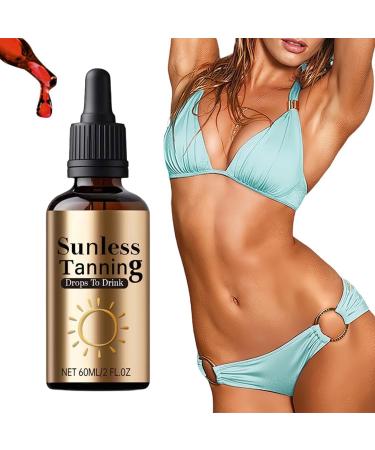 Sunless Tanning Drops Boire Naturelles pour Visage et Corps - Bronzage Rapide et Personnalis pour Femmes et Hommes tanner 2PCS - Buy Online on GoSupps.com