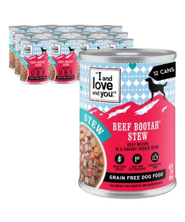 I and love and you Naked Essentials Wet Dog Food - Grain Free and Canned, Beef, 13-Ounce, Pack of 12 Cans Beef Booyah Stew 13 Ounce (Pack of 12)