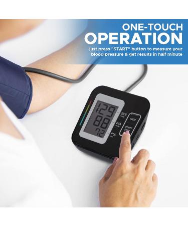Upper Arm Blood Pressure Monitor - LoviaCare Digital Machine for Home Use - Adjustable Cuff - Large LCD Display - 240 Readings Storage - Buy Online on GoSupps.com