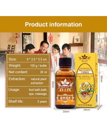 AimdonR Drainage Ginger Massage Oil - Relaxing Active Essential Oil 30ml for Stress Relief & Wellness | International Shipping Available - Buy Online on GoSupps.com