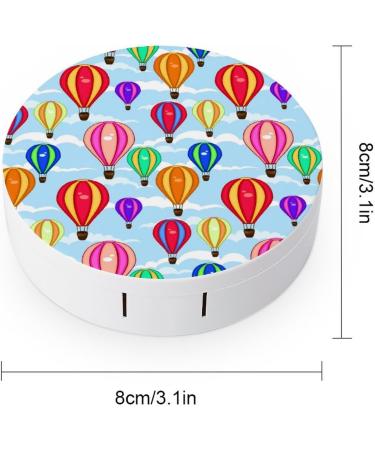 Sky Colorful Hot Air Balloons Contact Lens Case - Portable Travel Lens Box with Mirror for International Shipping - Buy Online on GoSupps.com