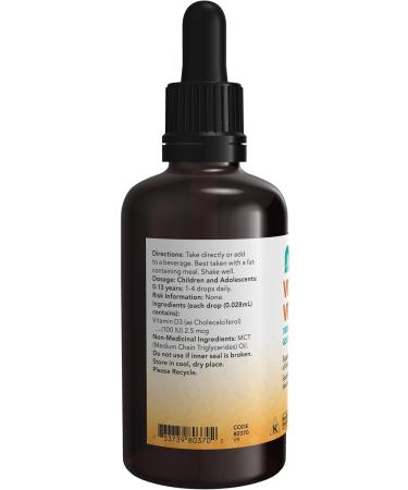 NOW Supplements Kids Liquid Vitamin D-3 Strong Bones* Structural Support* 60mL - Buy Online on GoSupps.com