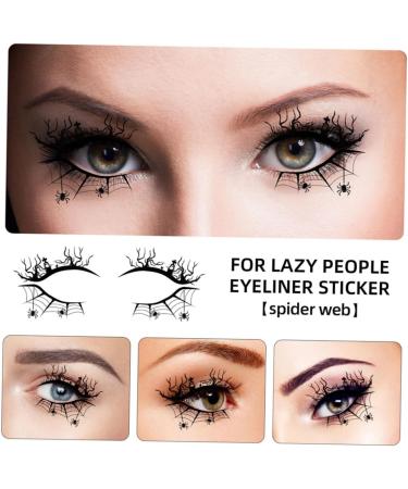 Beavorty Spider Stickers 20 pairs Costume Supply Goodie Liner Eye Classic Eyeliner Horror Trendy Funny Halloween Web Sticker 1 count (Pack of 1) Blackx5pcs - Buy Online on GoSupps.com