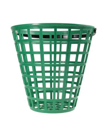 BESPORTBLE Golf Ball Basket, Golfball Container with Handle Ball Holder Contain Stadium Accessories (Green, Can Pack 50pcs) 20*15CM