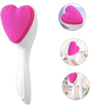  FRCOLOR FRCOLOR Love Cleansing Brush Women's Facial Cleansing Brush Exfoliating Facial Massage Brush Heart-Shaped Facial Scrubber Silica Gel Face Scrubber - Buy Online on GoSupps.com