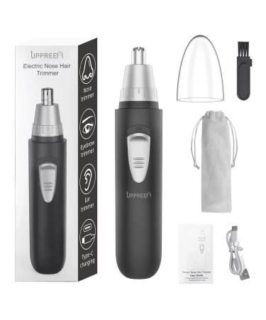 Electric Nose Hair Trimmer Eyebrow and Ear Hair Trimmer Stainless Steel Cutter Head Double Blade Type-C Charging.