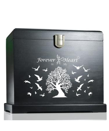 Cremation Urn for Human Ashes Adult Memorial Urn Funeral Keepsake Urns for Men Women Child Wooden Decorative Urns Box and Casket Tree of Life Large Capacity 230 Cubic Inches Pine Wood