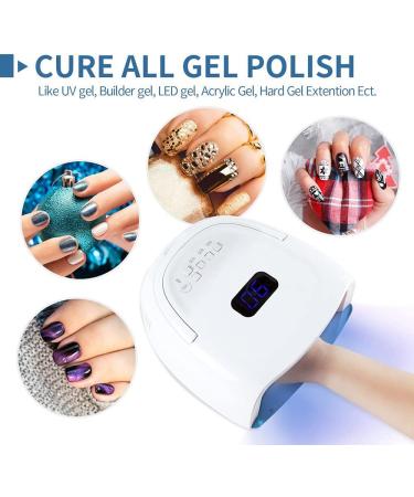 Rechargeable 60W UV LED Nail Lamp | Professional Gel Nail Polish Dryer with 3 Timer Settings | Fast Curing Auto-Sensor Nail Machine - Buy Online on GoSupps.com