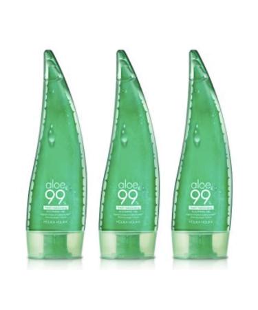 Holika Holika Aloe 99% Soothing Gel with 99% Aloe Leaf Juice from the Pristine Island of Jeju (55ml x 3)