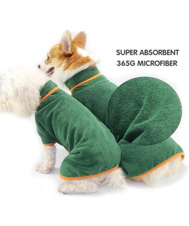 DLMLEMU Super Absorbent Pet Bathrobe - Fast Drying Towel with Adjustable Strap Hood for Dogs & Cats - Buy Online on GoSupps.com