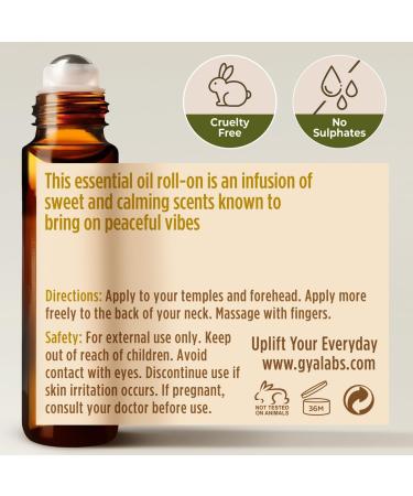 Gya Labs Peace Essential Oil Roll-On 10ml - Calming Sweet Scent | Pack of 1 - Buy Online on GoSupps.com