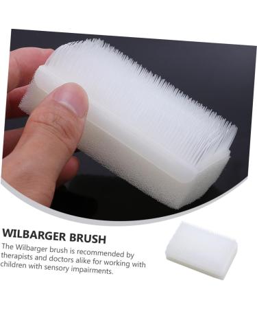 Ciieeo 2-St Brush Sponge for Sensory Play & Nail Care | Weight Vest & Surgical Scouring Brush | White Plastic 8x4.7cm - International Shipping Available - Buy Online on GoSupps.com