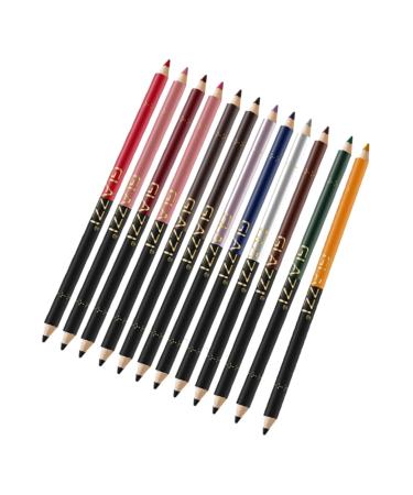 Outanaya 12pcs Lip Liner Eyeliner Makeup Pencil Gel Eyeliner Pencil Waterproof Pencil Makeup Tool Wood