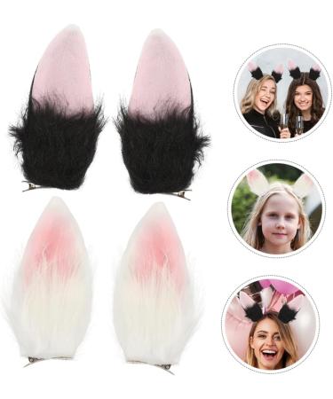 FRCOLOR 2 Pairs Simulated Bunny Ear Hair Clip Animal Hair Clips Bunny Ear Hair Barrettes Cosplay Bunny Ears Headpiece Bunny Hair Accessories Fur Hair Clip Metal Rabbit Ear Clip Miss - Buy Online on GoSupps.com
