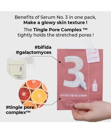 Numbuzin No.3 Tingle-Pore Softening Sheet Mask | Pore Tightening & Bumpy Skin Care | Korean Facial Spa Treatment | 4ea/box - Buy Online on GoSupps.com