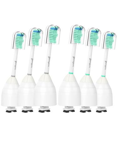 Senyum Replacement Toothbrush Heads for Philips Sonicare Replacement Heads E-Series,Compatible with Phillips Sonicare Replacement Brush Head Essence,Elite,for Sonic Care Electric Tooth Brush 6 Pack 6 Pack (Pack of 1)