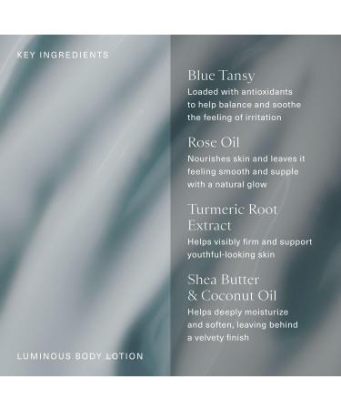 Oak Essentials Luminous Body Lotion | Hydrating Blue Tansy Body Cream with Rose Oil Turmeric Shea Butter and Coconut Oil 1.33 Fl Oz (Travel Size) 1.35 Fl Oz (Pack of 1) - Buy Online on GoSupps.com
