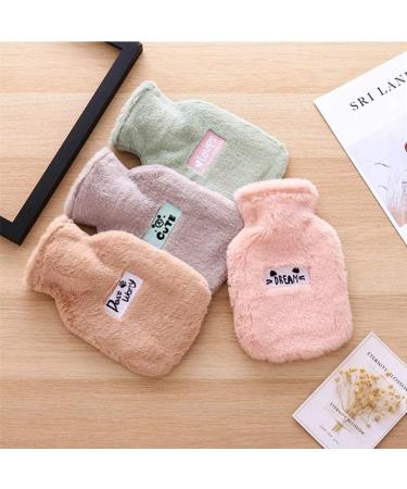 Fluffy Pink Hot Water Bottle with Cover - Eco-Friendly 0.5L Mini Heat Bottle for Children & Adults - Buy Online on GoSupps.com