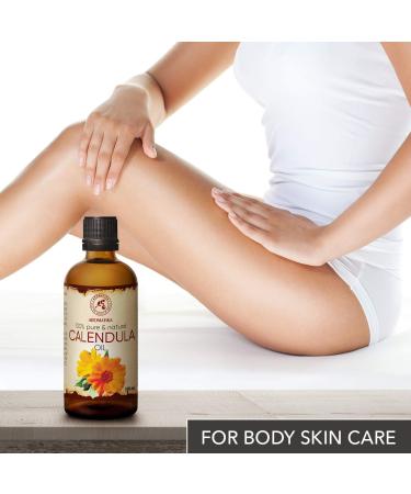 Calendula Oil Set 2 x 3.4 Fl Oz - 6.8 Fl Oz | 100% Pure & Natural Infused Marigold Oil for Skin, Nails, Hair, Face & Body - Almond Oil Base - Short Shelf Life - Buy Online on GoSupps.com