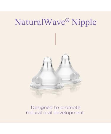 Lansinoh NaturalWave Slow-Flow Baby Bottle Nipples Size 2S, 2 Count, Anti-Colic Design - Buy Online on GoSupps.com
