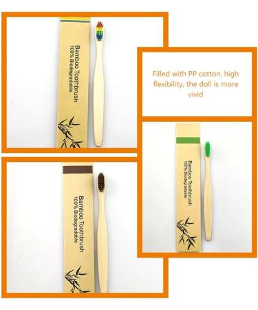 Buy Minkissy 10pcs Bamboo Toothbrushes - Soft Bristles & Natural Bamboo Charcoal for Eco-Friendly Oral Care - Buy Online on GoSupps.com