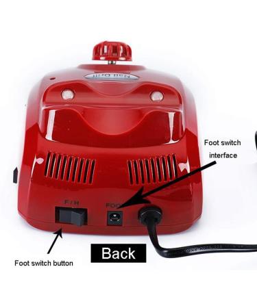 Acrylic Nail Drill Set Bits Manicure Pedicure Kit with Updated Heat Resistant Handpiece Nail Buffer Manicure Pedicure Polishing Tools Red - Buy Online on GoSupps.com