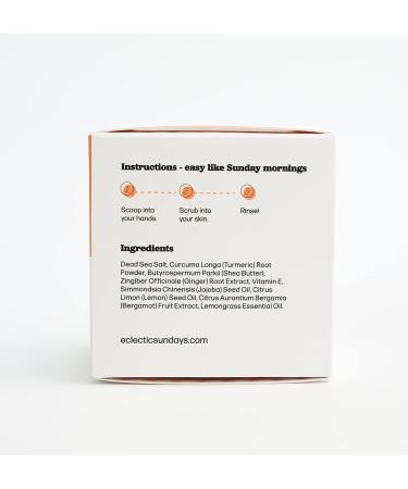 Sea Salt Turmeric Body Scrub - Newly Improved Formula Dry Scrub | Peach Scent for Spa-like Experience | Luxury Organic Scrub for Women & Men - Made in Canada - Buy Online on GoSupps.com