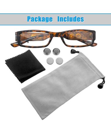 Buy LED Reading Glasses for Men & Women - Magnifying Eyewear with Light Compact & Unisex +4.0 Magnification - Buy Online on GoSupps.com