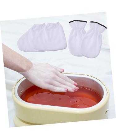 Moufles de Soin la Paraffine pour Mains et Pieds 2 Pi ces Taille Unique Chauffant Hydratant Spa Maison Peau Nourrissante Blanche sans Logo - Buy Online on GoSupps.com