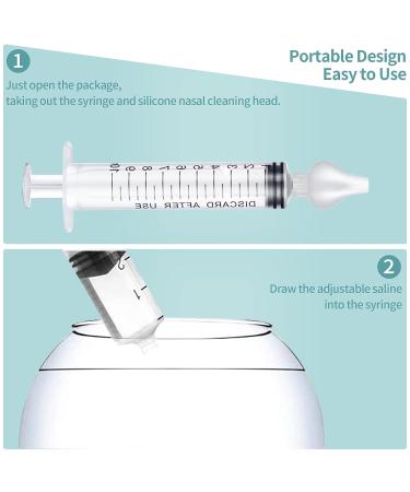 Jusoney Baby Nose Syringe - Professional Nasal Aspirator with Reusable Silicone Tips (4pk) - Buy Online on GoSupps.com