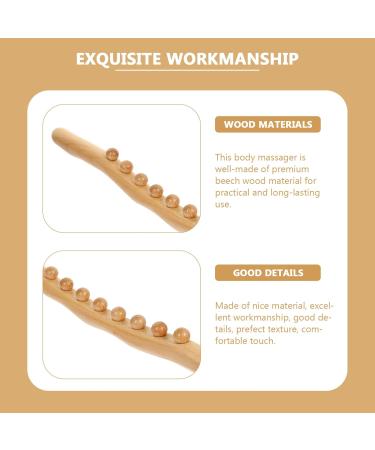 Buy Gleavi 2st Roll Rod with 10 Pearls - Multi-Purpose Gua Sha Trigger-Point Massager & Shoulder Roller Tool - Light Yellow Fitness Device for Body Relief - Buy Online on GoSupps.com