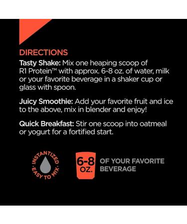 Rule 1 Protein | Super-Pure 100% Whey Isolate & Fast-Acting Whey Hydrolysate | 25 Grams Protein 4 Grams Glutamine & 6 Grams BCAAs Per Serving (2LB Orange Dreamsicle) Orange 2LB - Buy Online on GoSupps.com