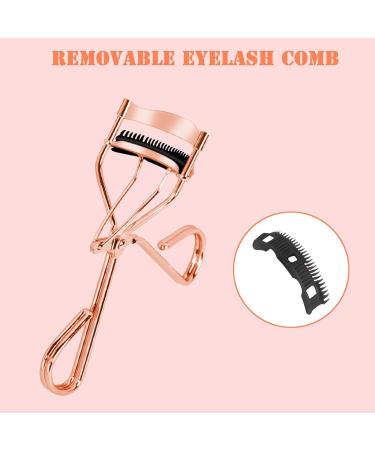 Fychuo Eyelash Curler with Comb and Separator - Includes 2 Refills - Rose Gold Lash Lift Tool - Buy Online on GoSupps.com