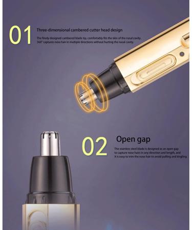 OUSIKA 3-in-1 Nose Hair Trimmer | Rechargeable Eyebrow & Ear Trimmer for Men & Women | Durable & Multi-Functional Grooming Tool - Buy Online on GoSupps.com