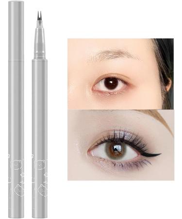 Eye Liner Pencil - Double Tip Black Liquid Eyeliner Stamp - Waterproof Long Lasting Black Make Up Pens Lower Eyelash Pencil for Women Makeup Adults Gray-black - Buy Online on GoSupps.com