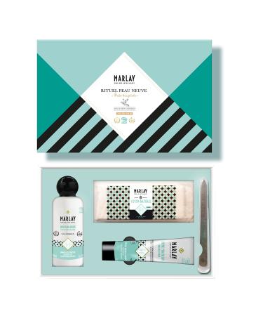 Marlay Cosmetics Ritual Set for New Skin Care Dry and Damaged Feet Lotion & Cream Organic Celandine 99% Natural Origin - Callus Cuticles Corns & Crevices - Made in France