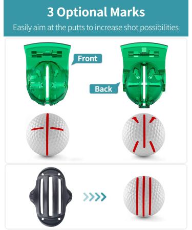 Vibit Golf Ball Liner Kit - 8 PCS Alignment Template Set with 4 Stencils & Marker Pens - Buy Online on GoSupps.com