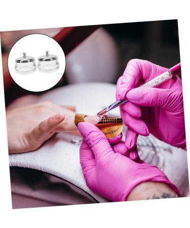 Set of 2 Glass Nail Wash Cups Glass Cup Manicure Pen Manicure Pen Cup Cup Liquid Nail Pen Cup Container Nail Polish Stainless Steel - Buy Online on GoSupps.com