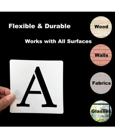 2 Inch Alphabet Letter Stencils for Painting - 70 Pack Reusable Templates for Wood Signs & Wall Art - Buy Online on GoSupps.com