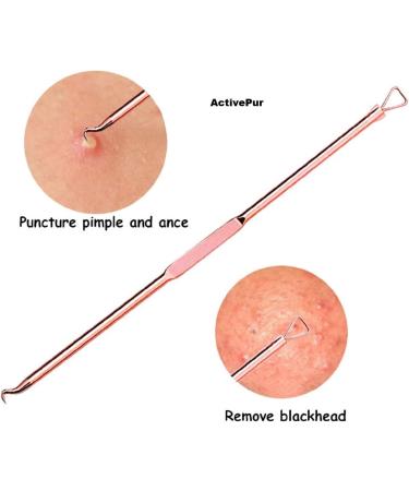 Blackhead Remover Pimple Extractor Tool Kit - Best Acne Treatment for Face and Nose - 4 PCS Electroplated Set with Case - Buy Online on GoSupps.com