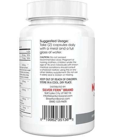 Silver Fern Whole Food Daily Multi Vitamin with Trace Minerals - 60 Vegicaps - Non-GMO Vegan Men's & Women's Multivitamin - Buy Online on GoSupps.com