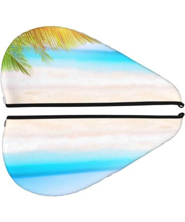 Buy Coconut Palm Tree Beach Microfiber Hair Towel - Soft Super Absorbent Coral Velvet Quick Dry Cap for Long Curly & Thick Hair - International Shipping Available - Buy Online on GoSupps.com