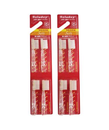 SOLADEY Ionic Toothbrush Replacement Heads (4 Pack) (2) - Soft
