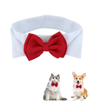 Formal Pets Bowtie Adjustable Pets Dog Cat Bow Tie Pet Necktie Collar Elegance False Kitten Necktie Collar Trendy Bowties for Wedding Birthday Christmas Costumes Neck Collar for Dogs and Cats (L)